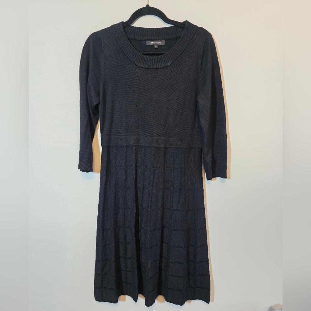 2/$20 Jones Studio - Classic Black Long Sleeve Dress - Size S